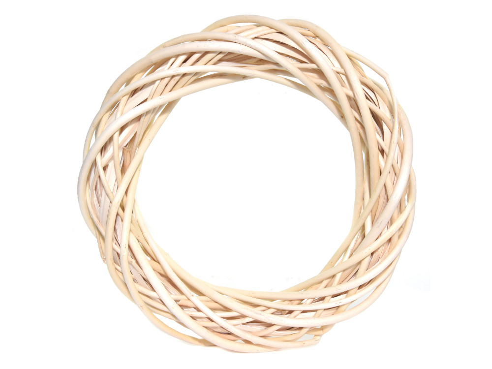 Braided wreath, base for garlands - natural, 35 cm