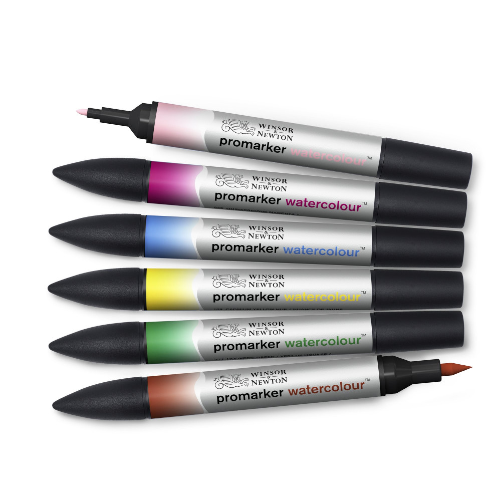Zestaw Promarker Watercolor - Winsor & Newton - Floral, 6 szt.