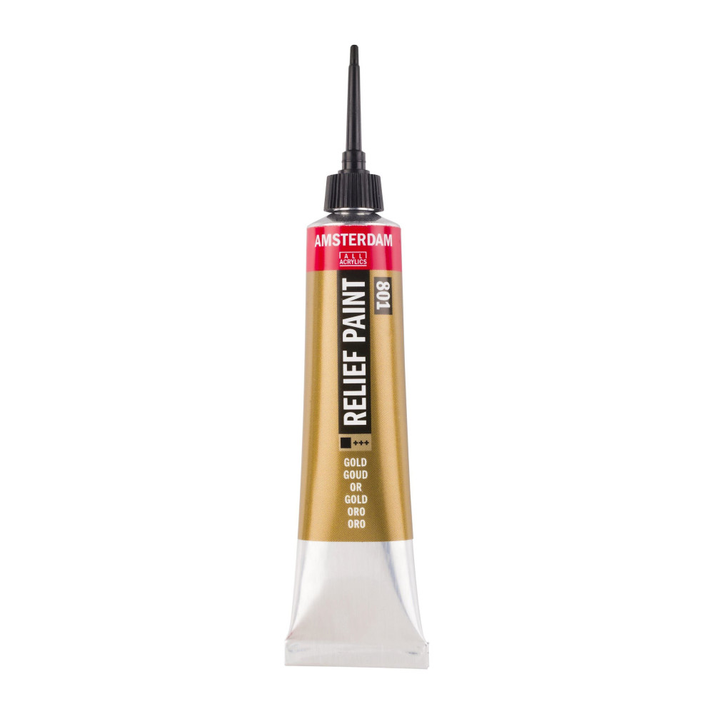 Konturówka do szkła Relief - Amsterdam - Gold, 20 ml