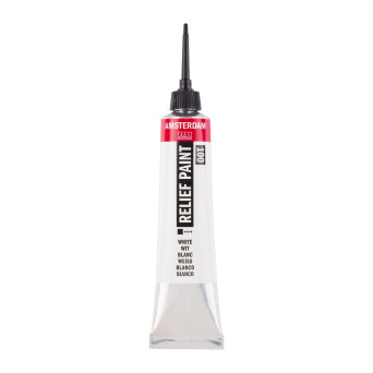 Konturówka do szkła Relief - Amsterdam - White, 20 ml