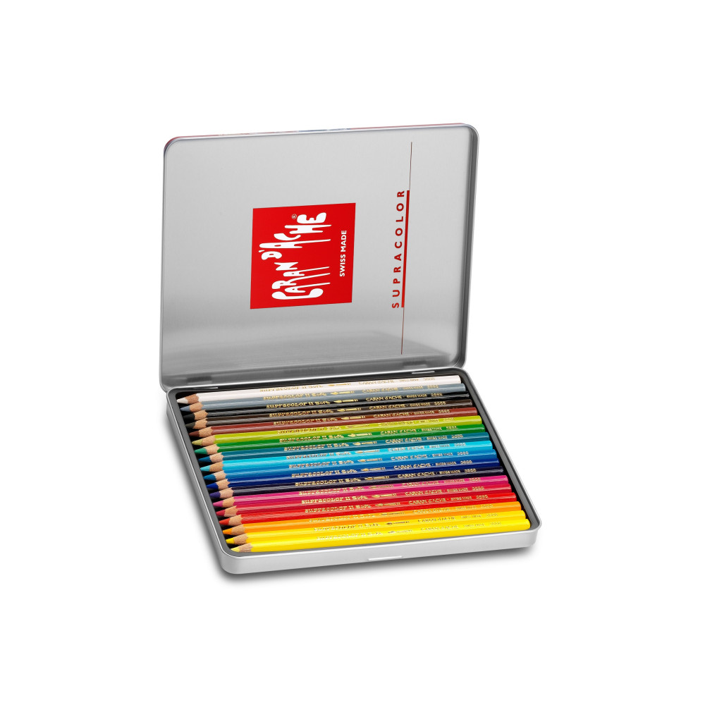 Set of watercolor Supercolor pencils - Caran d'Ache - 18 colors