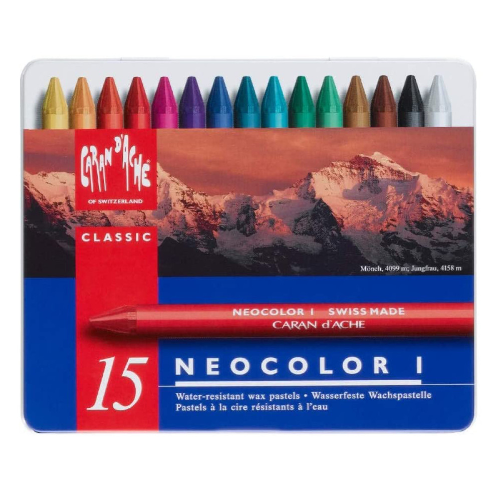 Zestaw pasteli woskowych Neocolor I - Caran d'Ache - 15 szt.