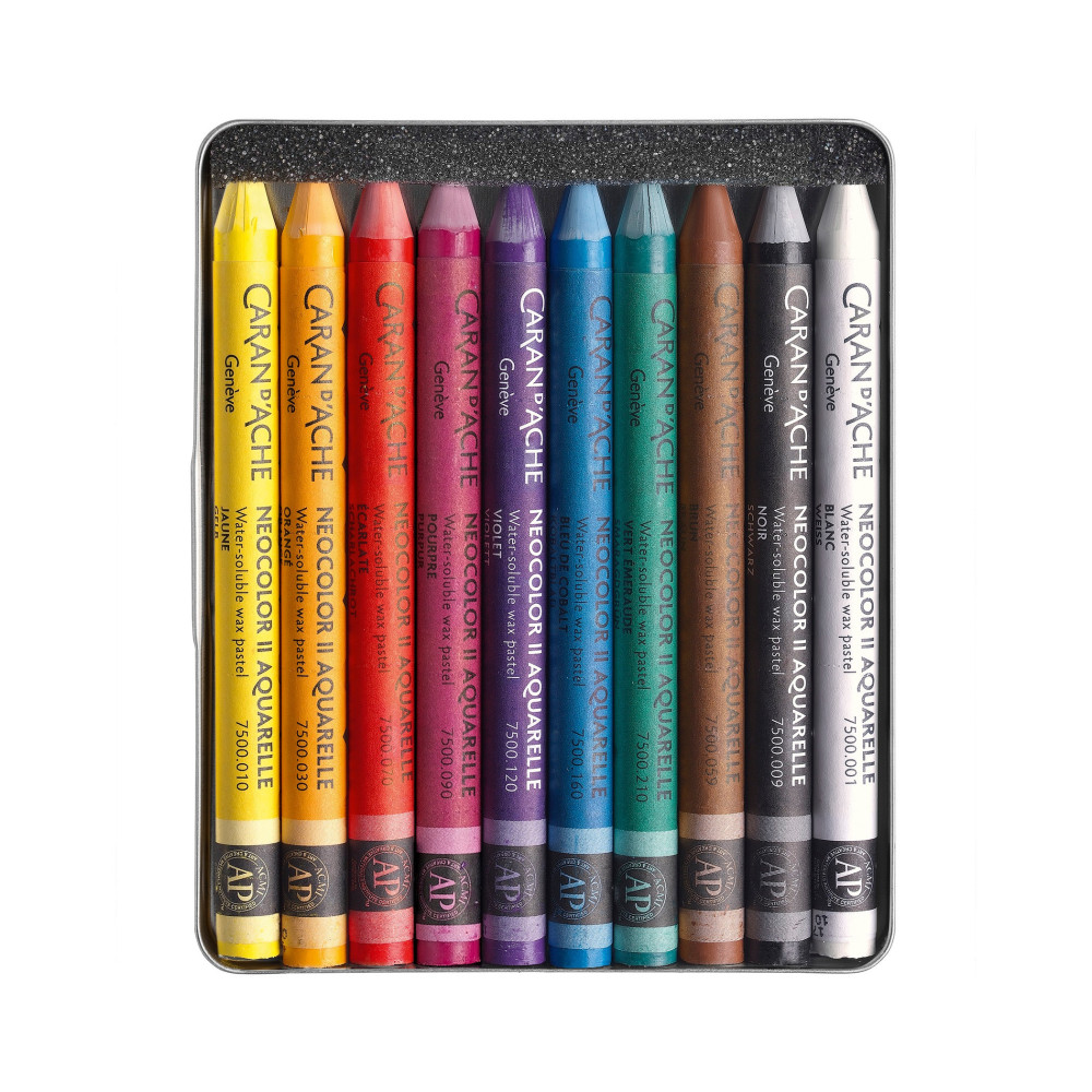 Zestaw pasteli akwarelowych Neocolor II - Caran d'Ache - 10 szt.