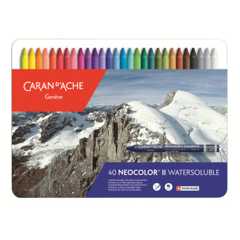 Zestaw pasteli akwarelowych Neocolor II - Caran d'Ache - 40 szt.
