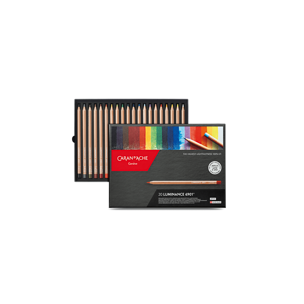 Set of Luminance pencils - Caran d'Ache - 20 colors