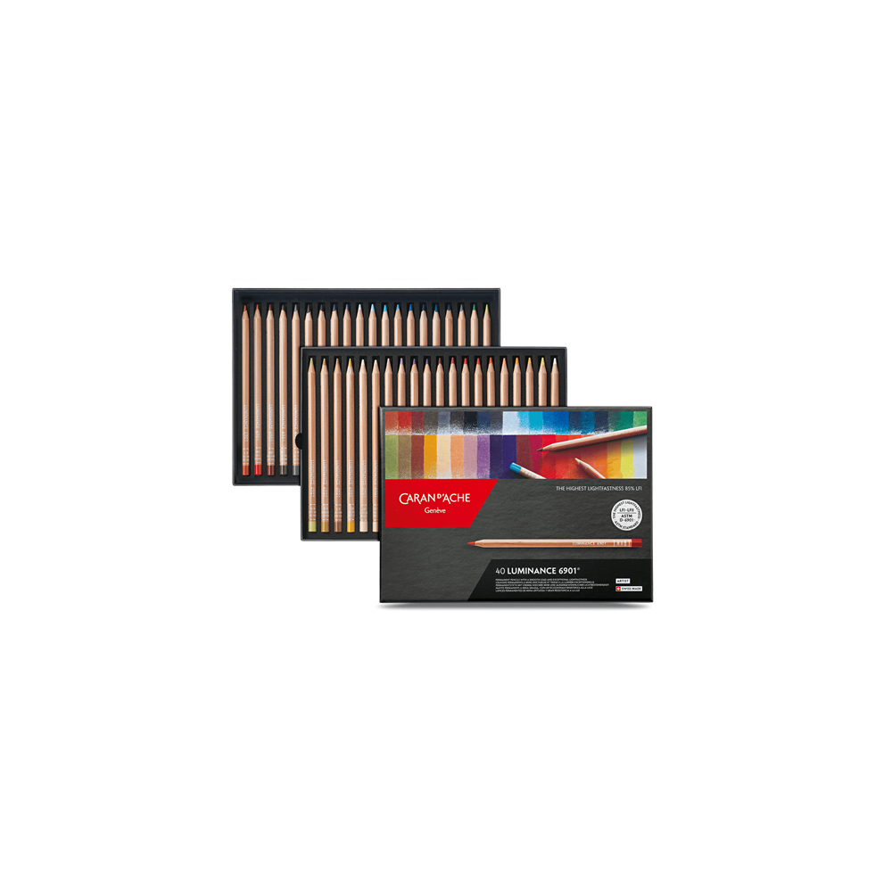 Zestaw kredek ołówkowych Luminance - Caran d'Ache - 40 kolorów