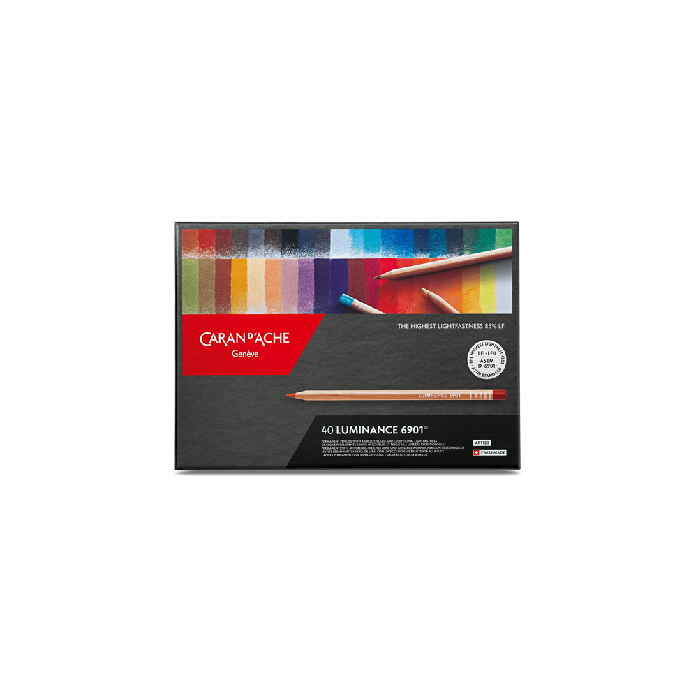Zestaw kredek ołówkowych Luminance - Caran d'Ache - 40 kolorów