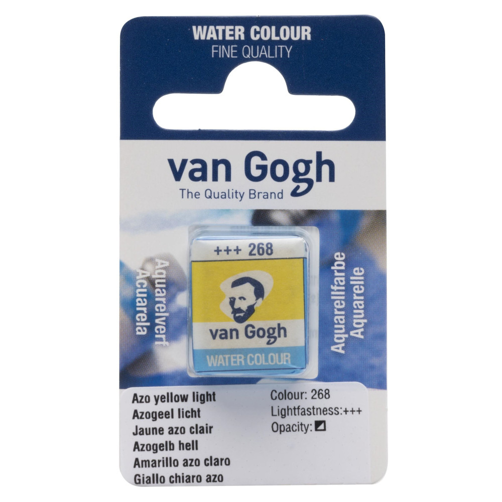 Farba akwarelowa w kostce - Van Gogh - 268 Azo Yellow Light
