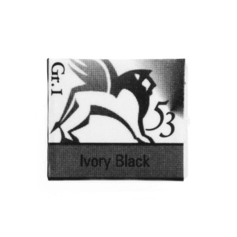 Akwarele w półkostkach - Renesans - 53, ivory black, 1,5 ml