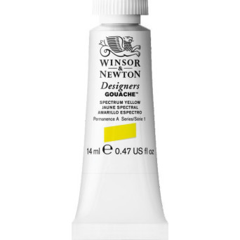 Gouache paint in tube - Winsor & Newton - Spectrum Yellow, 14 ml