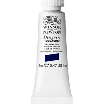 Farba gwasz Designers Gouache - Winsor & Newton - Prussian Blue, 14 ml