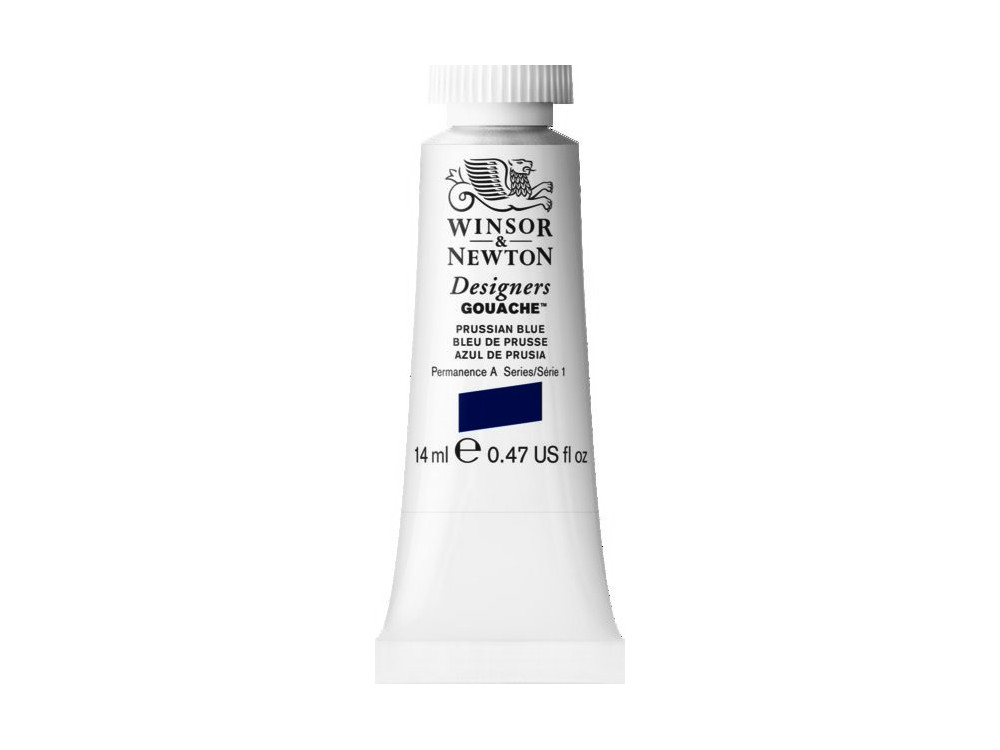 Farba gwasz Designers Gouache - Winsor & Newton - Prussian Blue, 14 ml