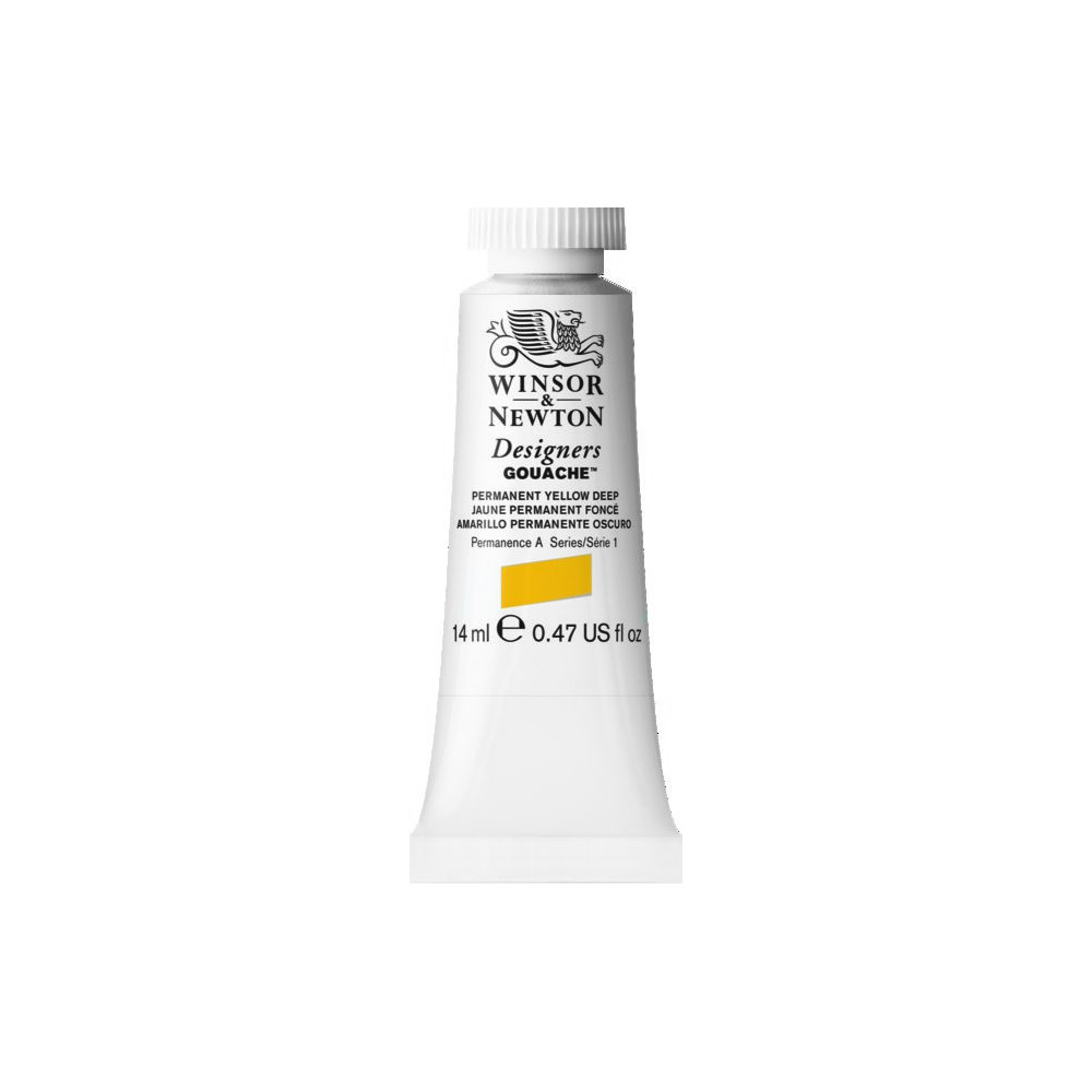 Farba gwasz Designers Gouache - Winsor & Newton - Permanent Yellow Deep, 14 ml