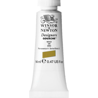 Gouache paint in tube - Winsor & Newton - Gold, 14 ml