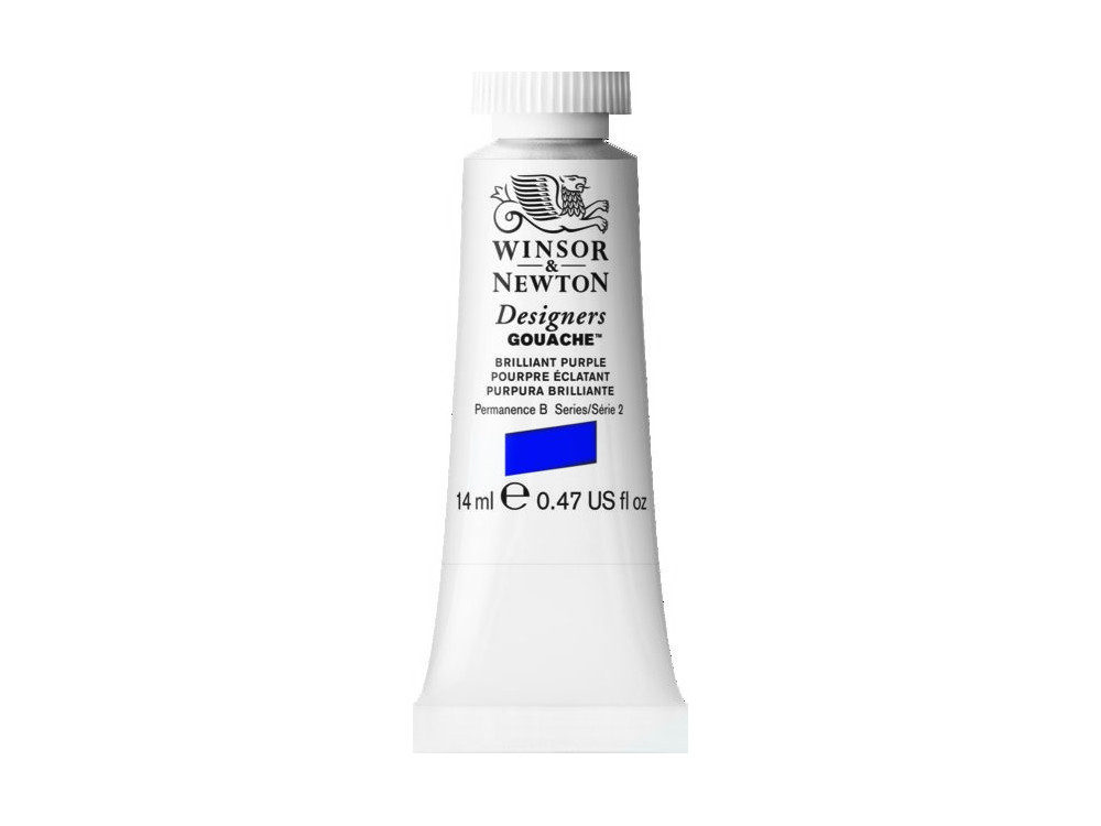 Farba gwasz Designers Gouache - Winsor & Newton - Brilliant Purple, 14 ml