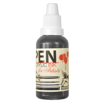 Pen acrilic ink - Renesans - black, 35 ml