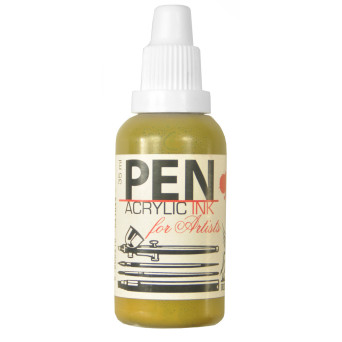 Pen acrilic ink - Renesans - green ochre, 35 ml