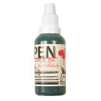 Pen acrilic ink - Renesans - phthalo green, 35 ml