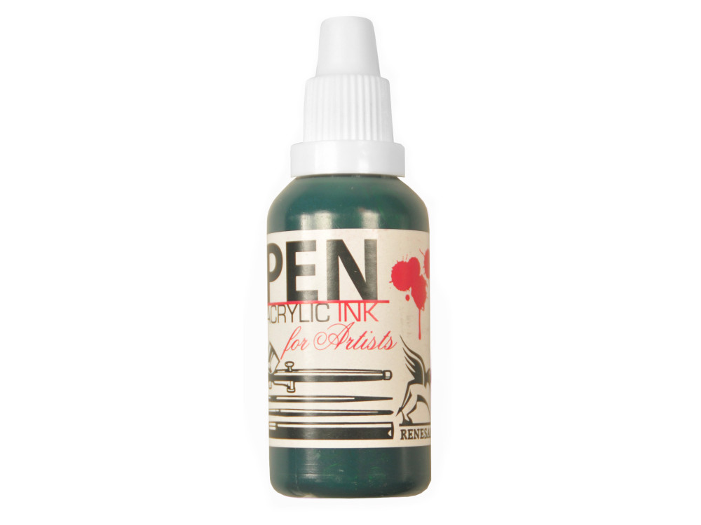 Tusz akrylowy - Renesans - zieleń ftalo, 35 ml