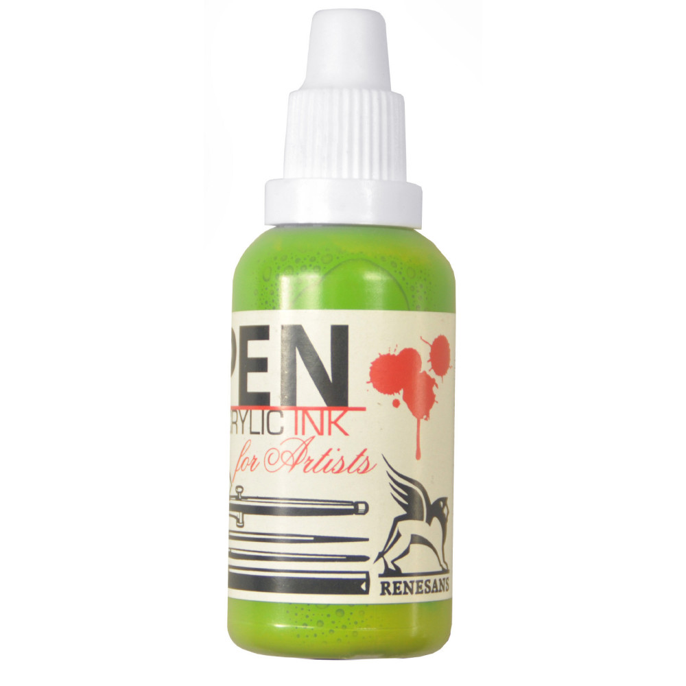 Pen acrilic ink - Renesans - golden green, 35 ml