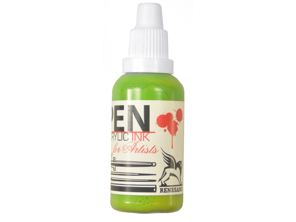 Tusz akrylowy - Renesans - złotawa zieleń, 35 ml