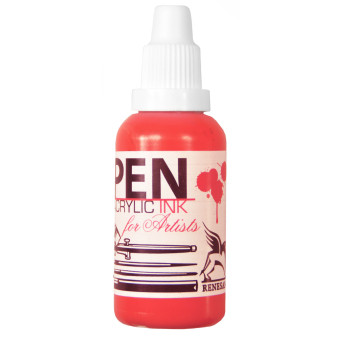 Pen acrilic ink - Renesans - carmine, 35 ml