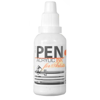 Pen acrilic ink - Renesans - titanium white, 35 ml