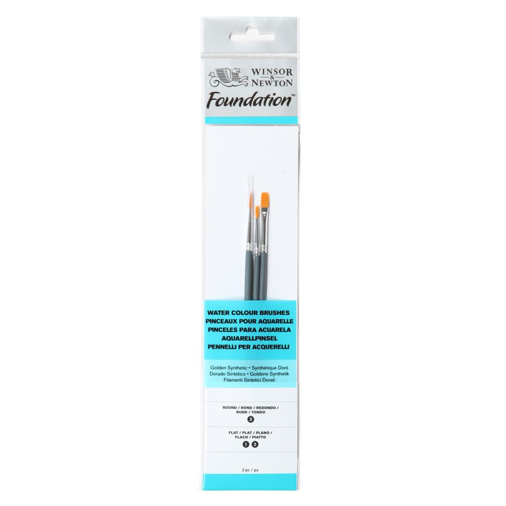 Foundation watercolor brushes - Winsor & Newton - 3 pcs.