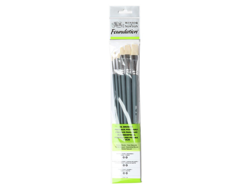 Foundation oil brushes - Winsor & Newton - 6 pcs.