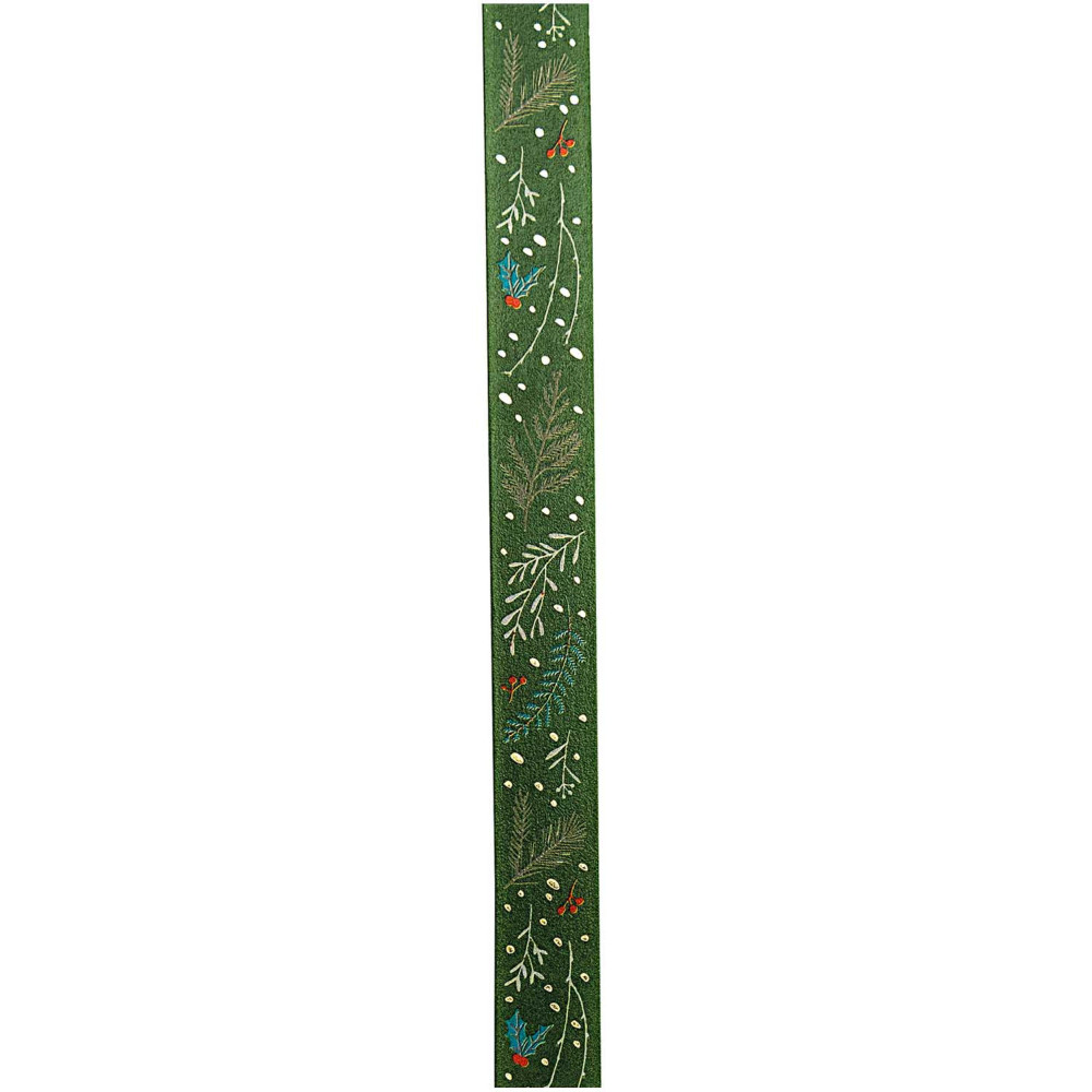 Taśma washi - Paper Poetry - Green Branches, 15 mm x 10 m