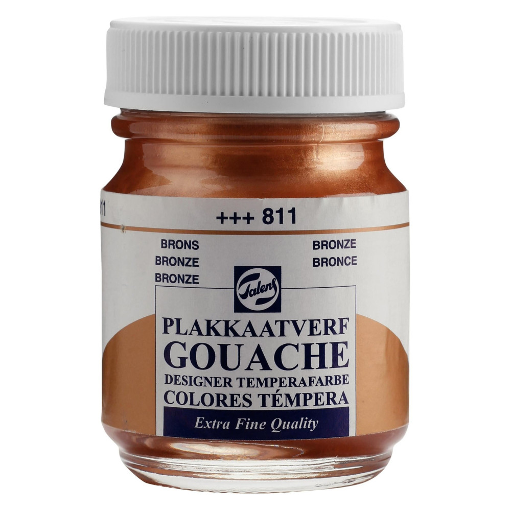 Gouache Extra Fine paint in a bottle - Talens - Bronze, 50 ml