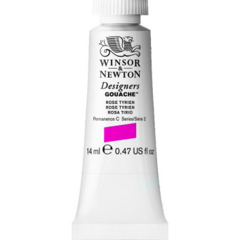 Gouache paint in tube - Winsor & Newton - Rose Tyrien, 14 ml