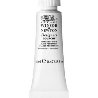 Farba gwasz Designers Gouache - Winsor & Newton - Permanent White, 14 ml