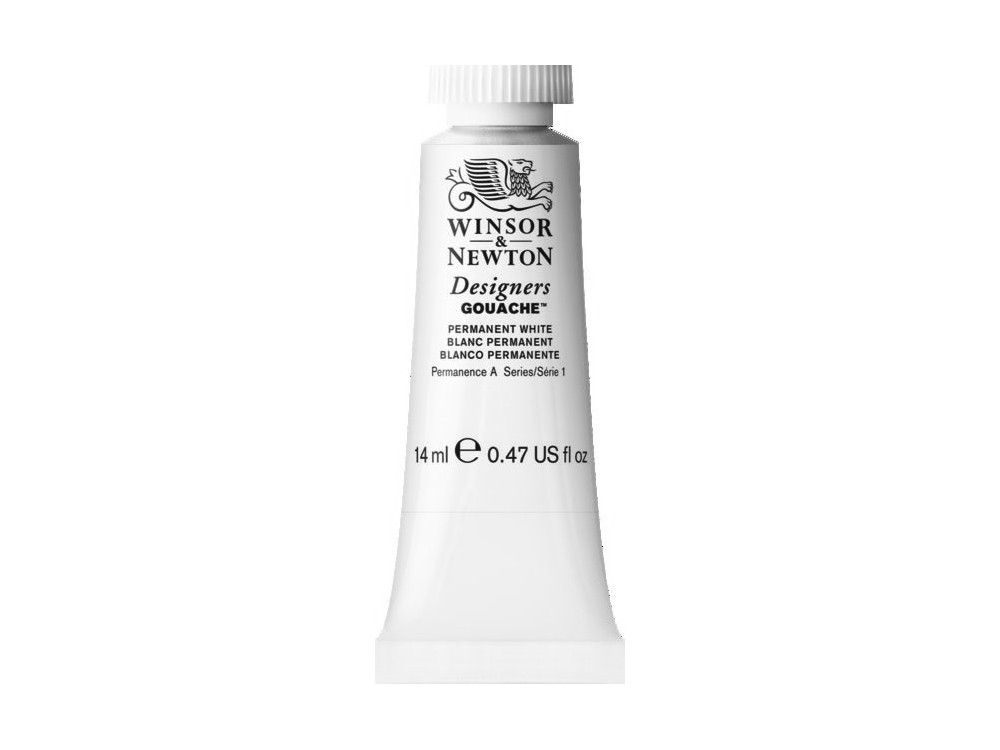 Farba gwasz Designers Gouache - Winsor & Newton - Permanent White, 14 ml