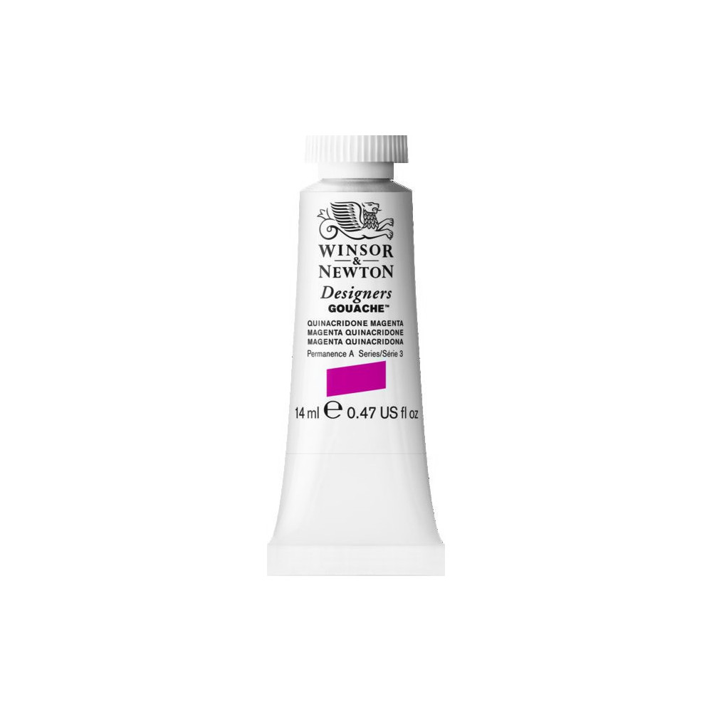 Farba gwasz Designers Gouache - Winsor & Newton - Magenta Quinacridone, 14 ml