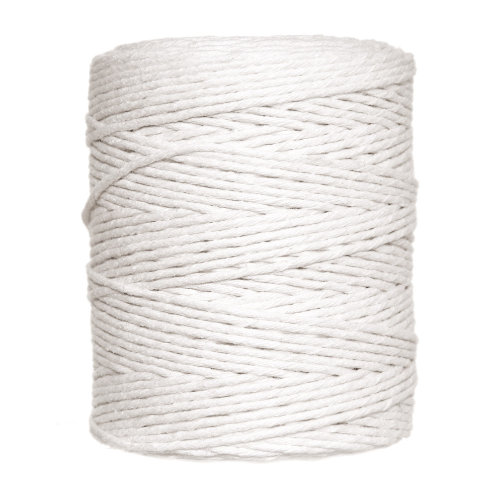 Sznurek bawełniany do makramy - naturalny, jasnobeżowy, 2 mm, 250 g, 150 m