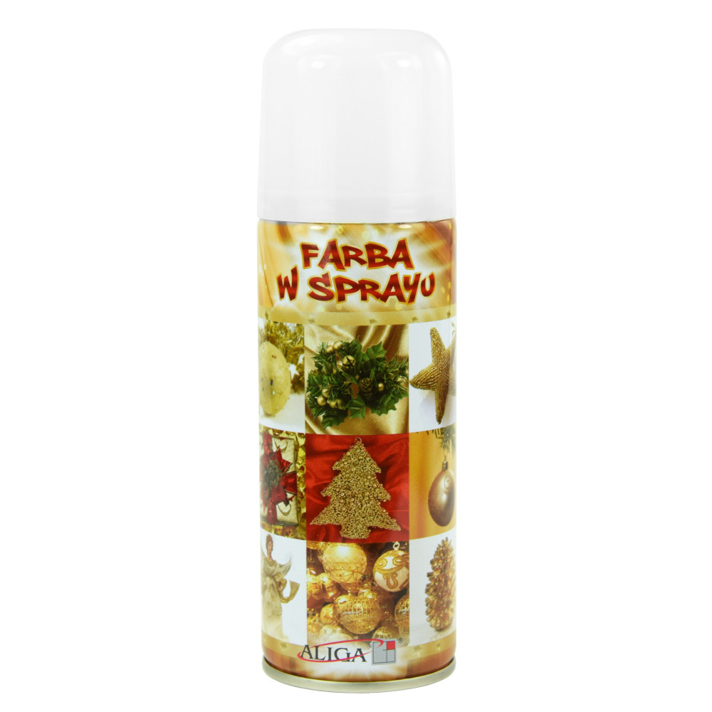 Farba w sprayu - biała, metaliczna, 250 ml