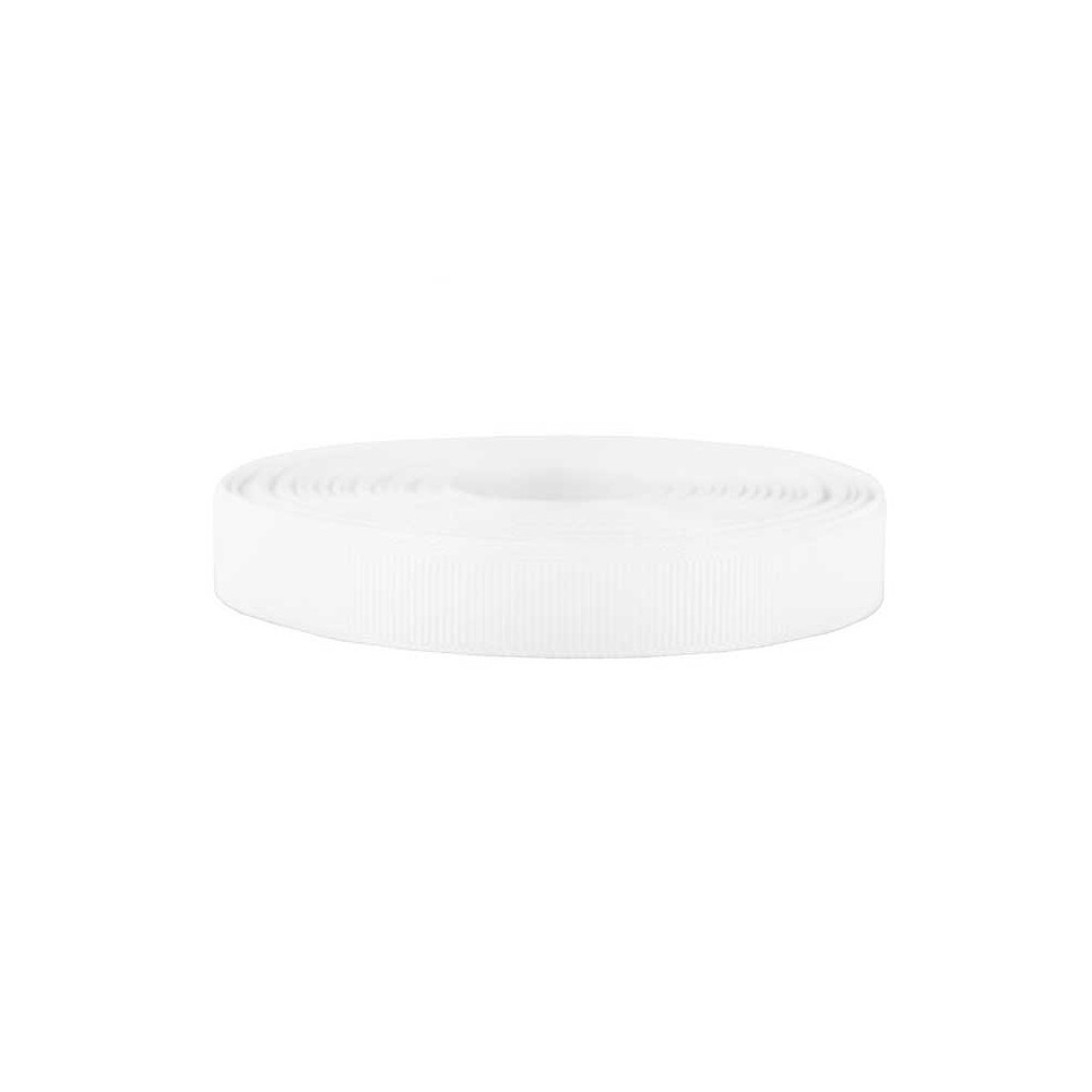 Repp ribbon - white, 12 mm