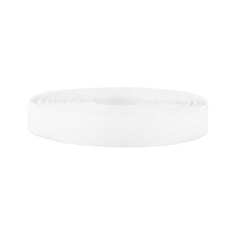 Repp ribbon - white, 12 mm
