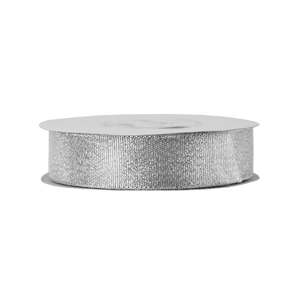 Glitter Ribbon 25 mm 32 m Silver