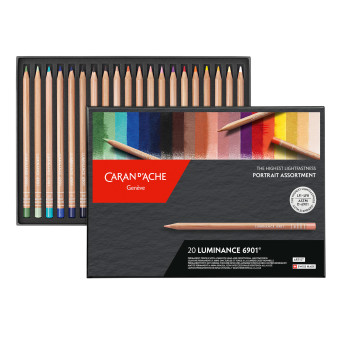 Set of Luminance pencils - Caran d'Ache - Portrait, 20 colors