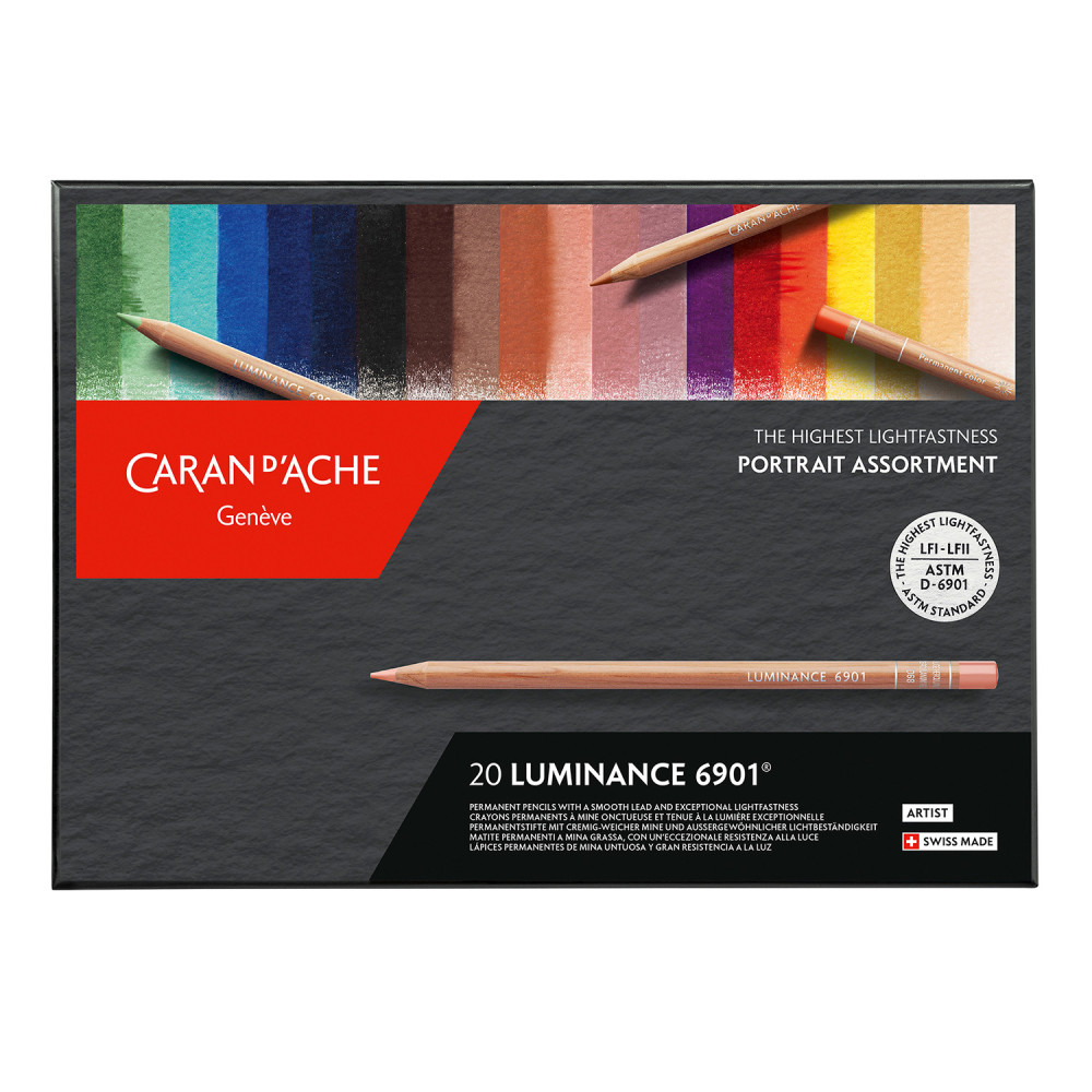 Set of Luminance pencils - Caran d'Ache - Portrait, 20 colors