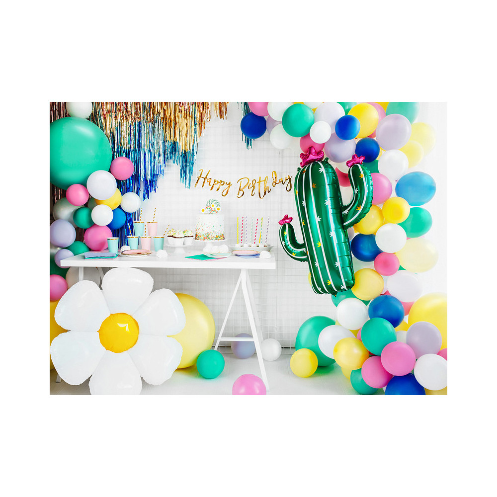 Baner Happy Birthday - złoty, 16,5 x 62 cm