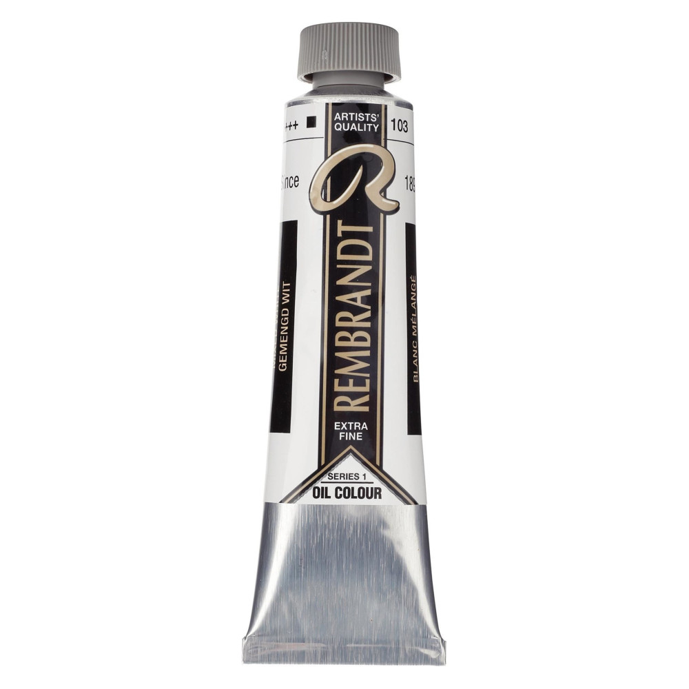 Farba olejna - Rembrandt - Mixed White, 40 ml