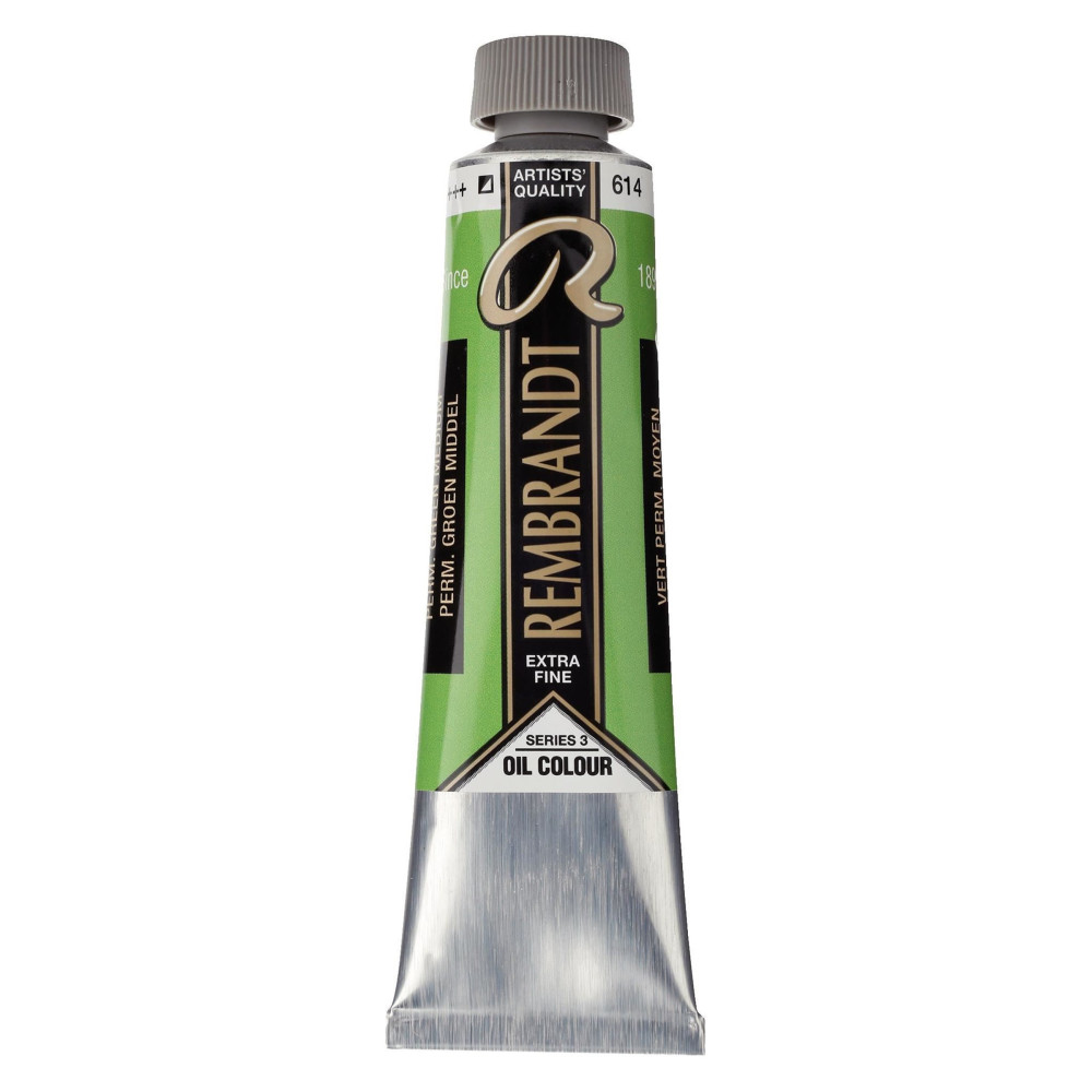 Farba olejna - Rembrandt - Permanent Green Medium, 40 ml