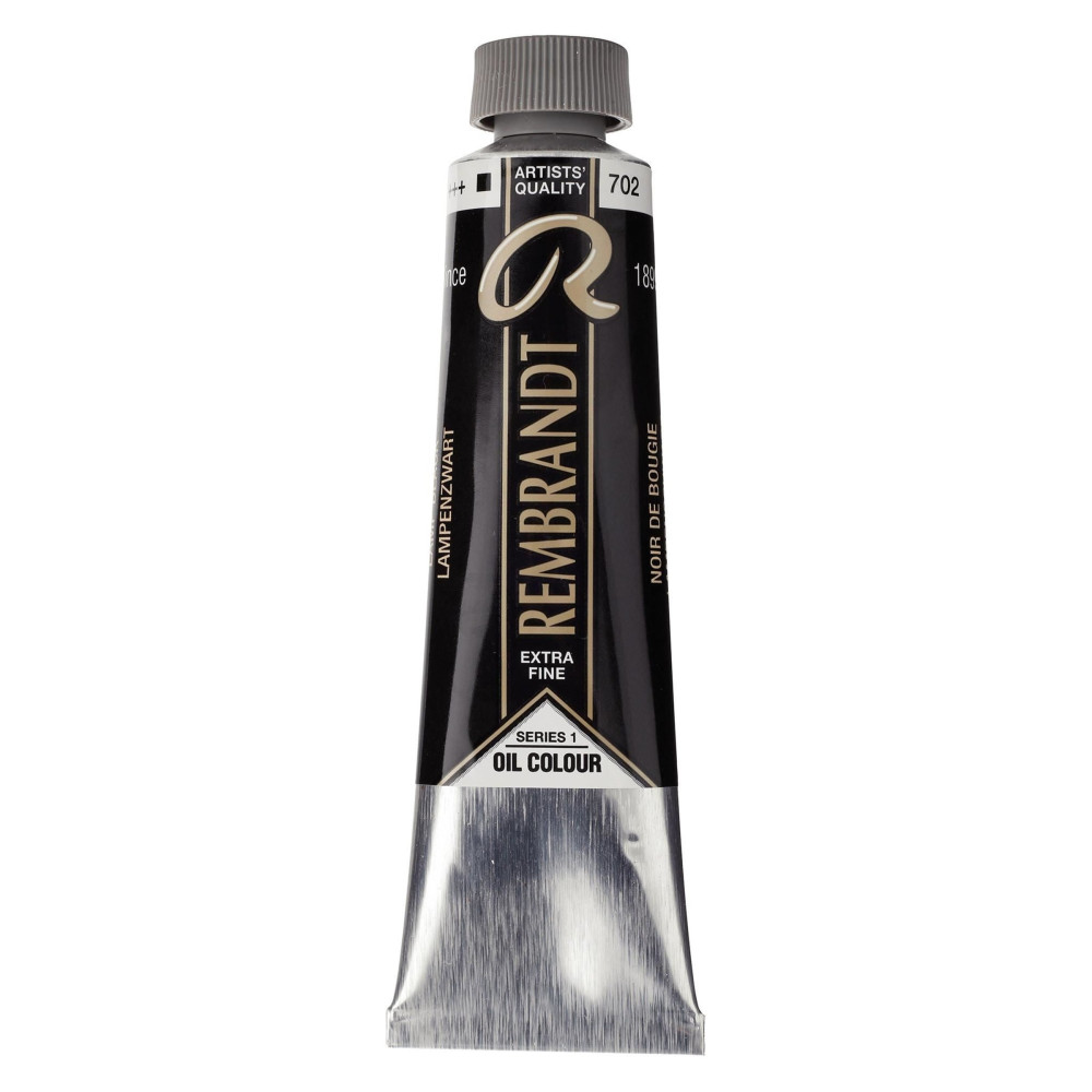 Farba olejna - Rembrandt - Lamp Black, 40 ml