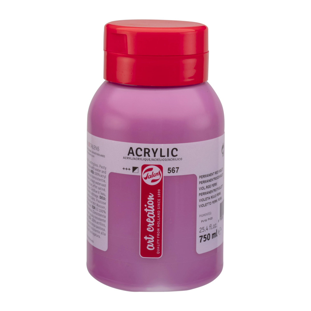 Farba akrylowa - Talens Art Creation - Permanent Red Violet, 750 ml