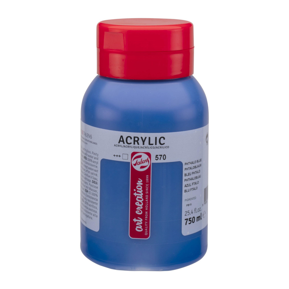Farba akrylowa - Talens Art Creation - Phthalo Blue, 750 ml