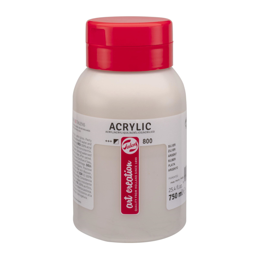 Acrylic paint - Talens Art Creation - Silver, 750 ml