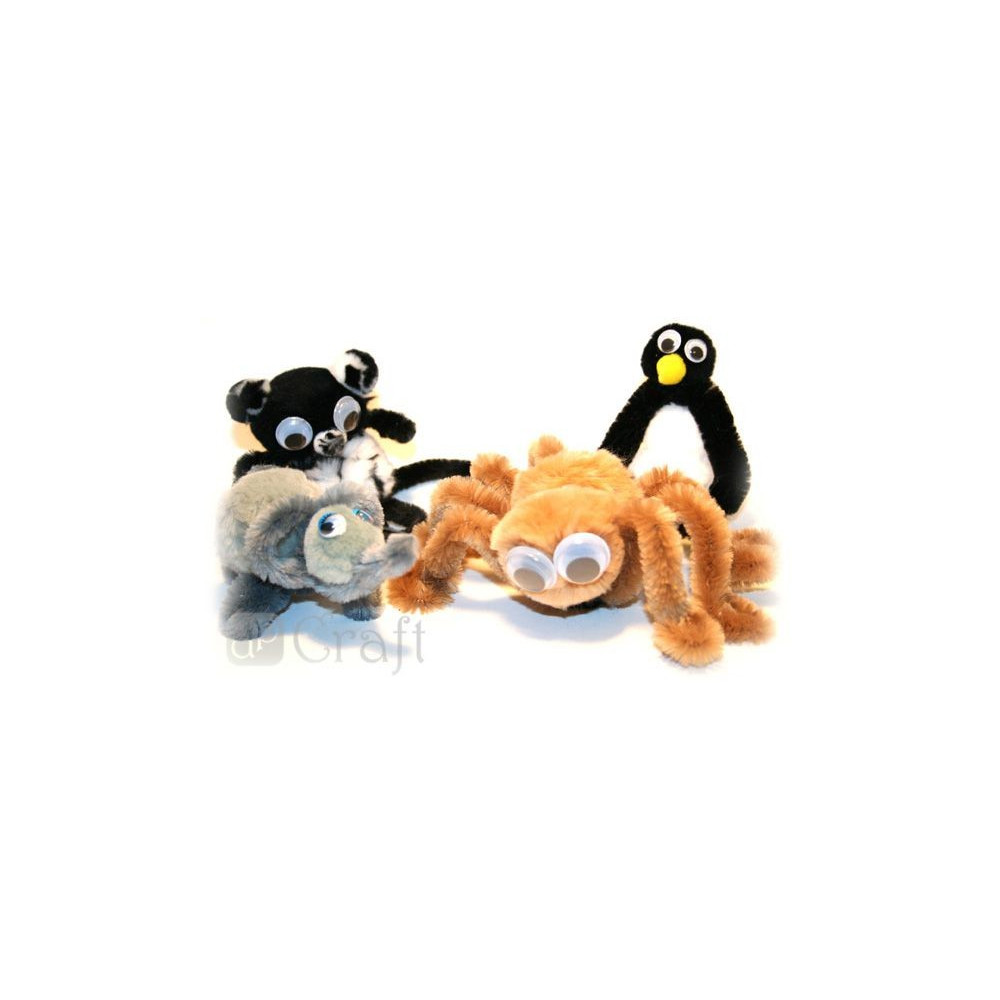 Chenille Stems - DpCraft - animal prints, 30 cm, 24 pcs.